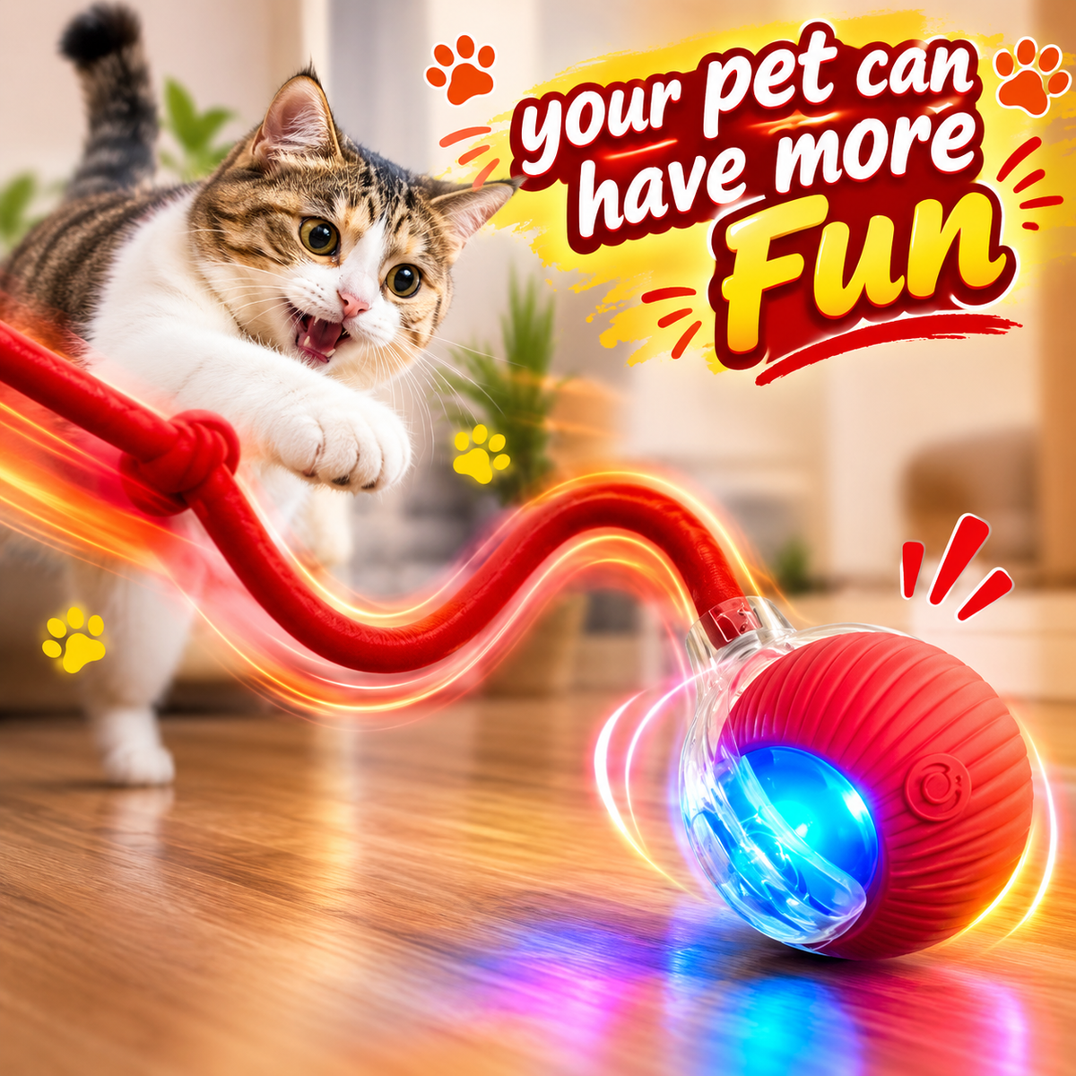 Rechargeable Interactive Auto-Rolling Cat Ball Toy