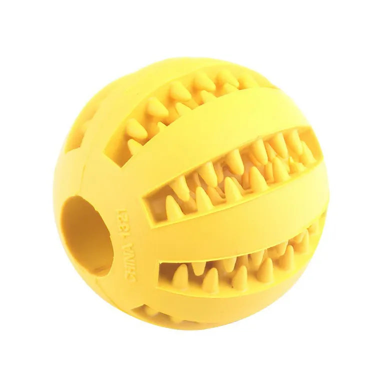 Rubber Treat-Dispensing Chew Ball for Dogs
