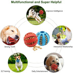 Rubber Treat-Dispensing Chew Ball for Dogs