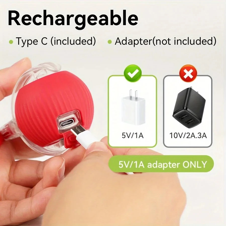 Rechargeable Interactive Auto-Rolling Cat Ball Toy