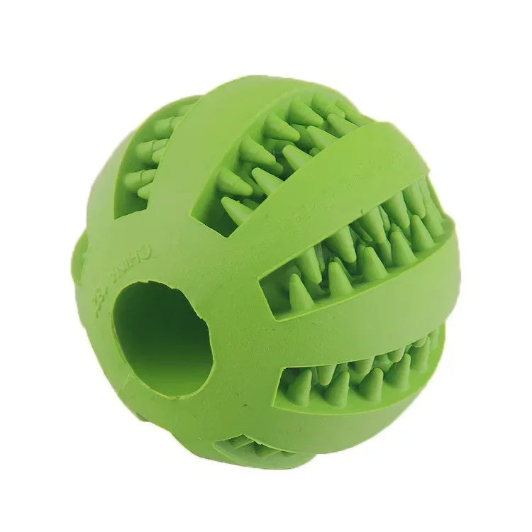 Rubber Treat-Dispensing Chew Ball for Dogs