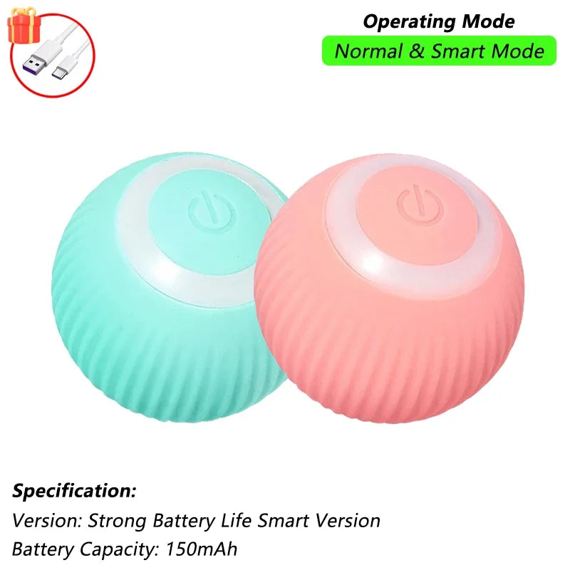 Rechargeable Interactive Auto-Rolling Cat Ball Toy