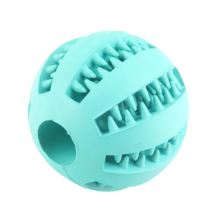 Rubber Treat-Dispensing Chew Ball for Dogs