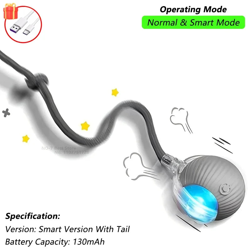 Rechargeable Interactive Auto-Rolling Cat Ball Toy