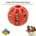 Rubber Treat-Dispensing Chew Ball for Dogs