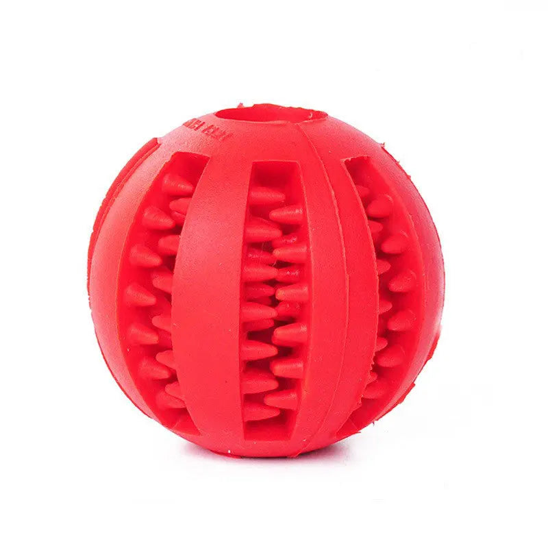 Rubber Treat-Dispensing Chew Ball for Dogs