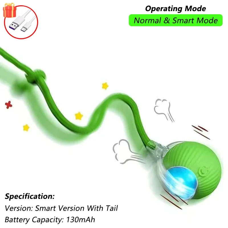Rechargeable Interactive Auto-Rolling Cat Ball Toy