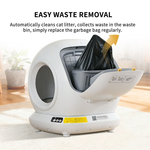 Self-Cleaning Cat Litter Box | Fully Enclosed Automatic, App Control,